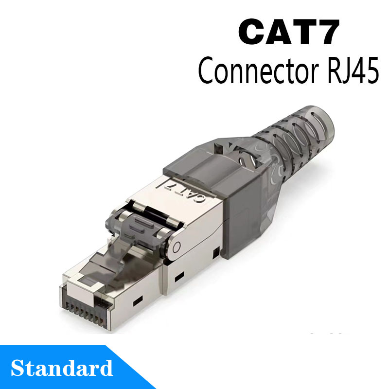 Conectores rj45 cat8 cat7 cat6a, ferramenta de metal, plugue de terminação fácil, 2000mhz, 40g, cabo lan 22awg-24awg, plugue ethernet reutilizável: YELLOW