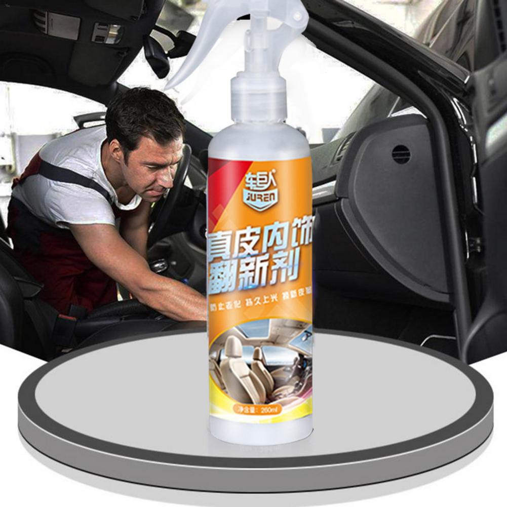 200ml Car Interior Polishing Wax Coating Decorative Leather Wax Glasses Waterproof Plastic Panel Spraying Agent Renewal