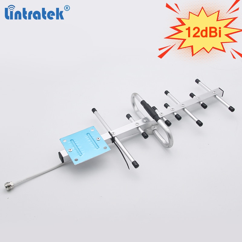 Lintratek 12dBi Antenna GSM 2G 3G 4G Outdoor antenna High Gain Yagi Antenna 900 1800 2100 2600MHZ Ariael for Signal Booster