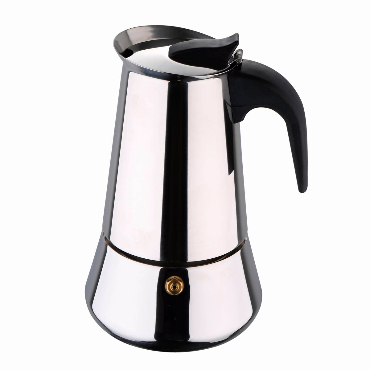 Cafetière italienne en acier inoxydable, machine à café italienne élégante, professionnelle, sûre, poignée en caoutchouc ferme, facile à utiliser et à nettoyer, s&#39;adapte à tous les types de cuisine