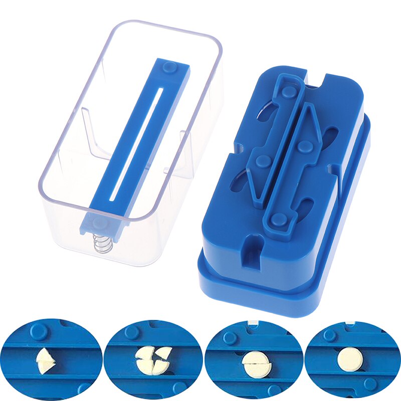 Portable Pill Cutter Splitter Divide Medicine Storage Tablet Splitters Cut Slicer Home Pill Cases Dispenser Pill Box