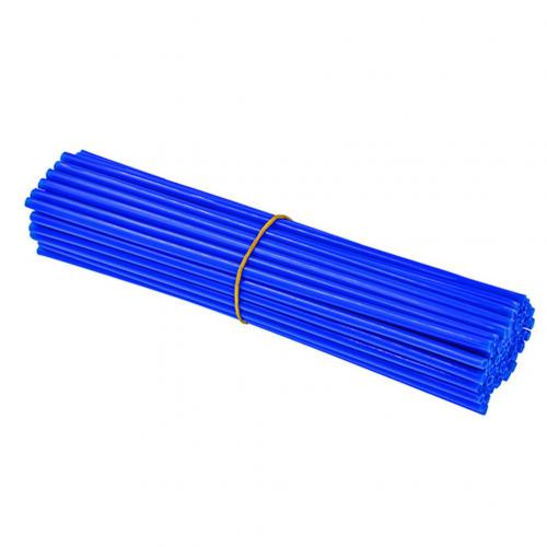 36 sztuk uniwersalny kolorowy rower szprychy zestaw dekoracji rower koła do motocykla Spoke okłady Rim skórzany pokrowiec straż Motocross zestawy: Blue 24cm