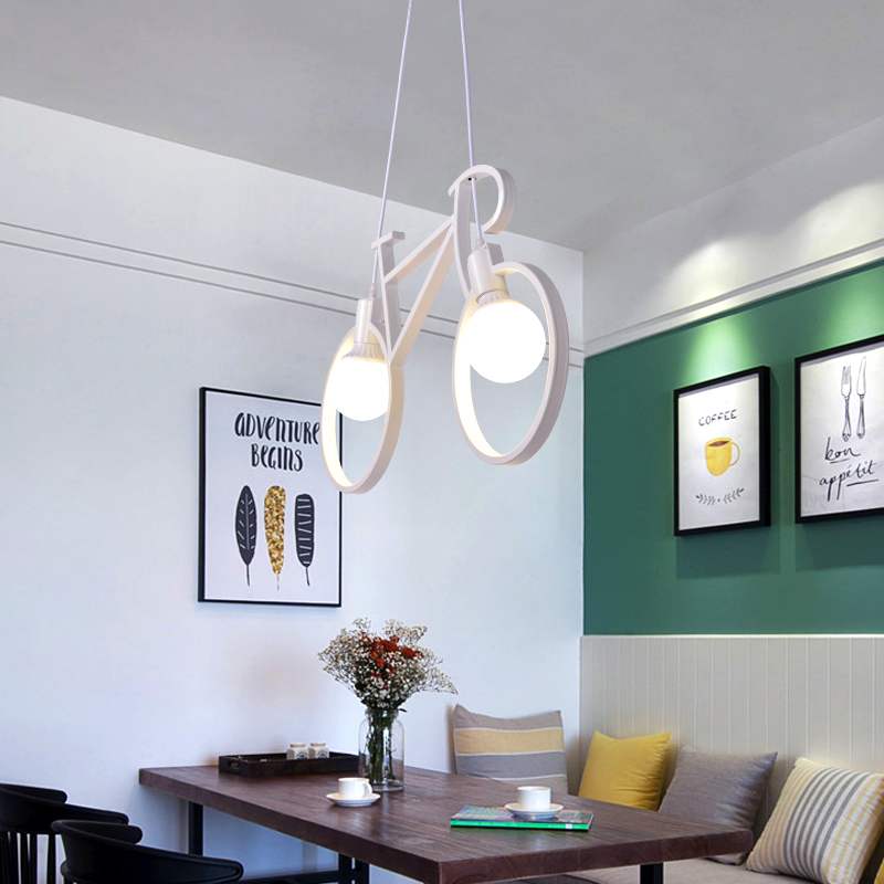 Retro Fiets Kroonluchter Verlichting Industriële Edison Led Kroonluchters Voor Kinderkamer Eetkamer Woonkamer Kroonluchter Loft Lamp