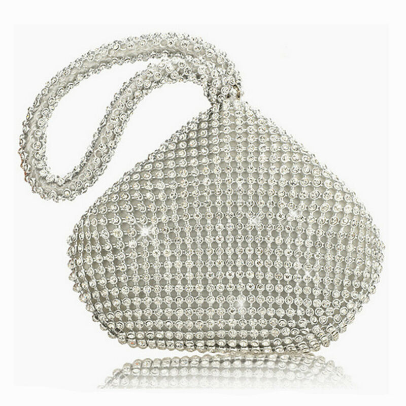 Shining Rhinestone Handbag Women Wedding Party Prom Clutch Bag Evening Bag