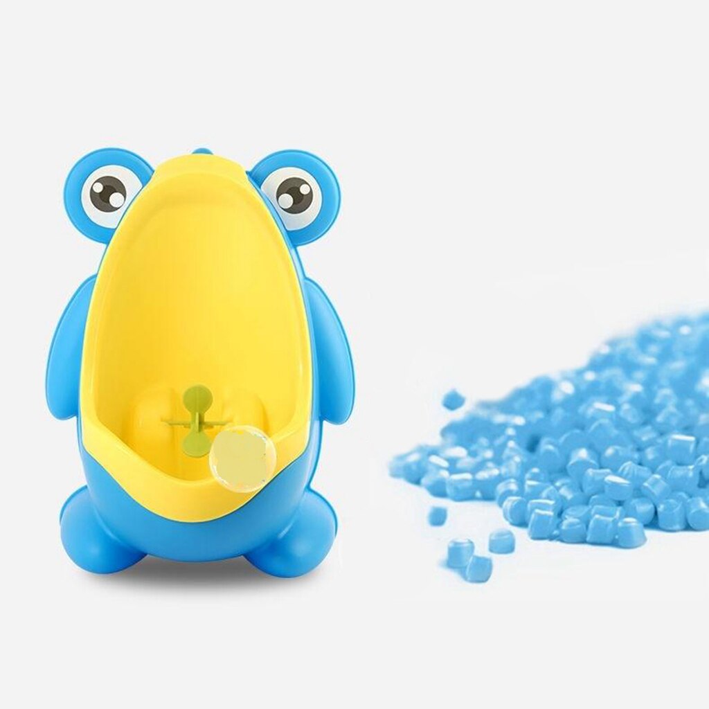 Grenouille petits garçons pipi toilette enfants pot urinoir mural facile à nettoyer: Bleu