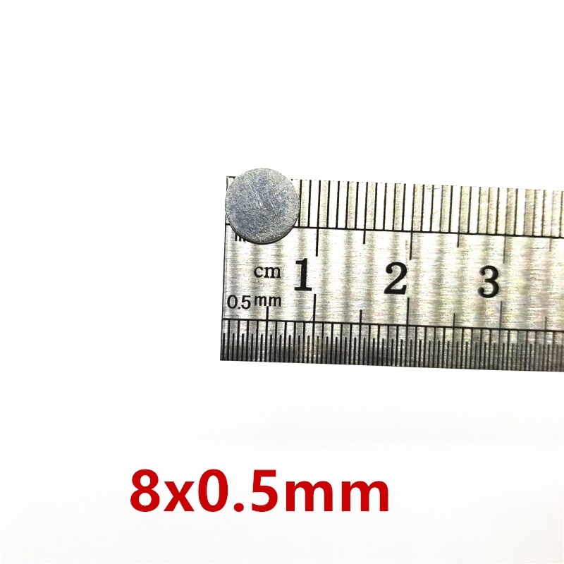 100 Stuks 8*0.5Mm Sterke Ronde Magneten Dia 8X0.5 Neodymium Magneet Zeldzame Aarde Magneet Dunne Slice kleine Magneet Mini Kleine Ronde Schijf