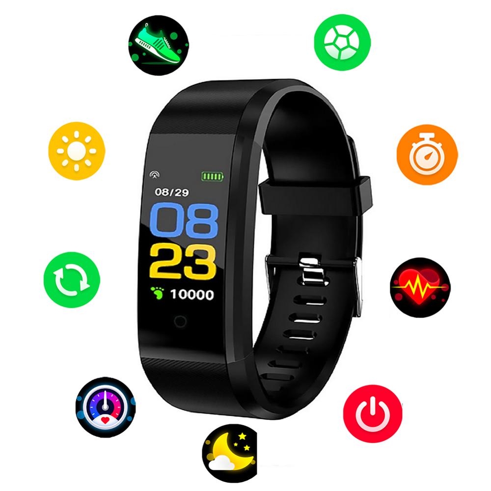 115 Plus Waterdichte Sport Slimme Band 0.96 Inch Oled-scherm Hartslag Bloeddrukmeter Fitness Tracker Smart Armband