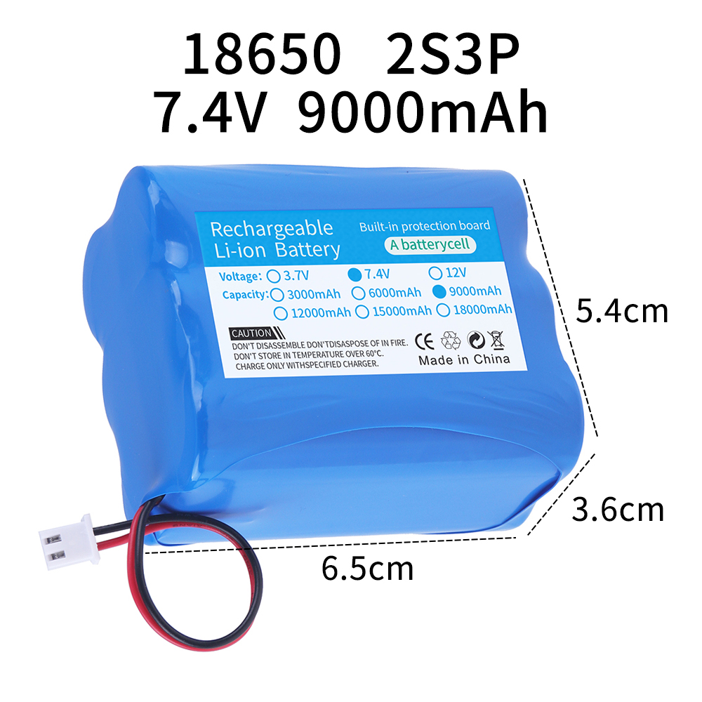 3.7V 7.4V 11.1V 12V 18650 8000mAh with wires Lithium ion rechargeable battery with PCB for Bluetooth Speaker Solar headlights: Champagne