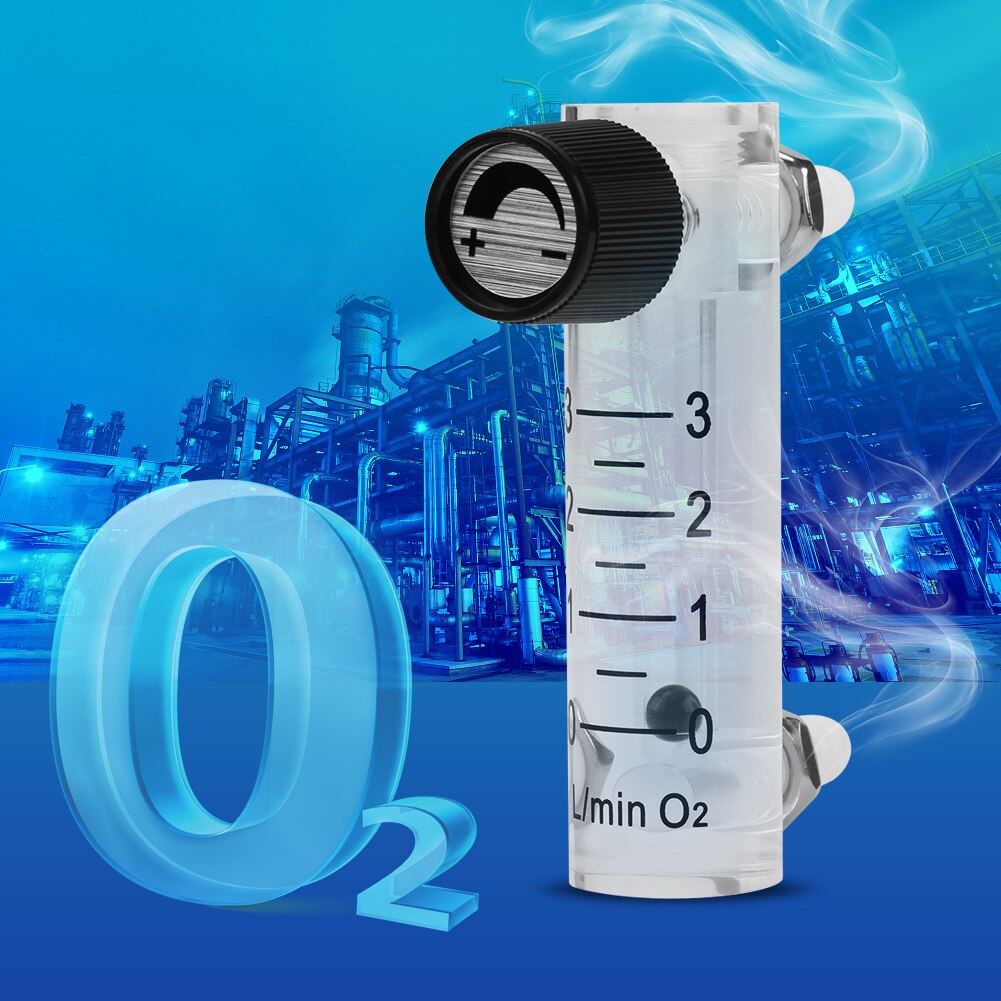 LZQ-2 Air Flow Rate Sensor Counter Gauge 0-3 LPM Air Measuring Flowmeter Gas Oxygen Flow Indicator Meter Recorder