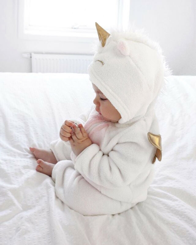 Brand Cute Newborn Baby Boys Girls Rabbit Ear Cotton Romper Outfits Clothes Winter Warm Long Sleeve Jumpsuit