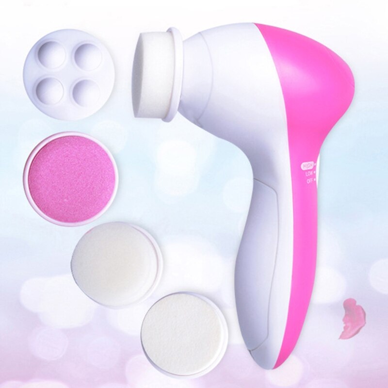 Appareil de Massage 5 en 1 pour le visage, Machine à laver électrique, nettoyeur des pores du visage, nettoyage du corps