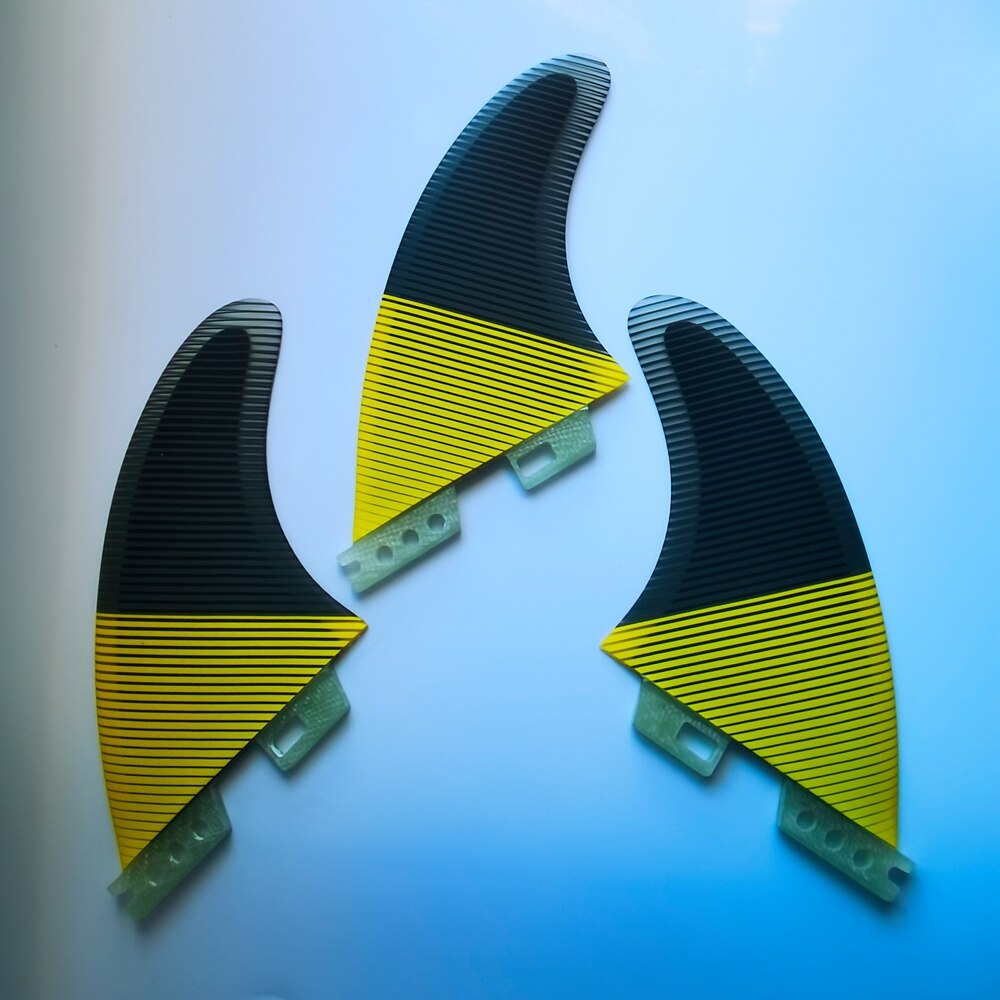II 2 Surfboard Fins popular Tri Set Line yellow blue Surf Fin Surfing Accessory G5 G7 M L: C M