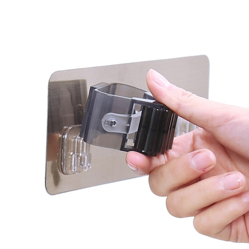 Mop Broom Holder Suction Cup Wall Mounted Mop Organizer Garden Storage Rack Hanger Clip Seamless Hook Rack Tool Bathroom: 01