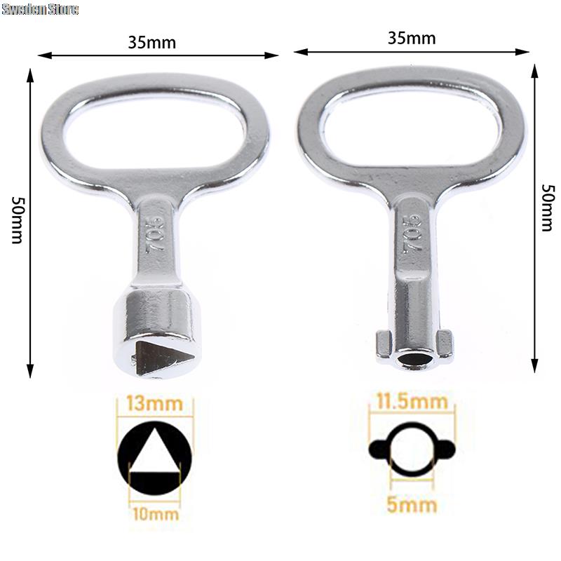 2 Styles 1pc Universal Key Multifunction Wrench Metro Trains Key Lock Elevator Door Key Electric Cabinet Keys