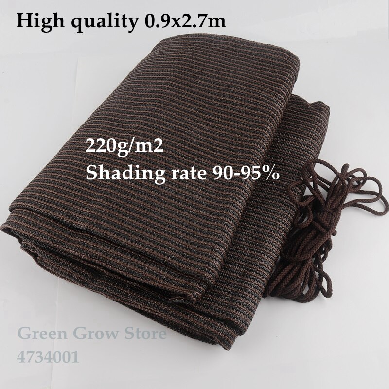Kaffe anti uv hdpe soltett balkong gårdsplass utendørs solskjerming nett gjerde sikkerhetsnett hage basseng plante dekning: 0.9 x 2.7m høy kvalitet