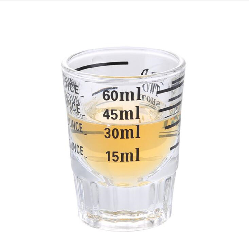 HOMETREE 30/60ML barman szklany kubek z podziałką kubek na herbata mleczna, barman kawy, kuchnia robić baru szklana kubki pomiarowe HNS56