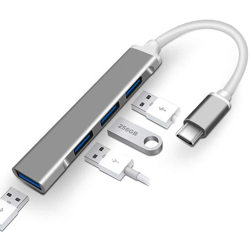 Usb c hub usb 3.0 hub type c usb splitter usb -c 3.1 multi port dock adapter til mac book pro air imac pc computer tilbehør