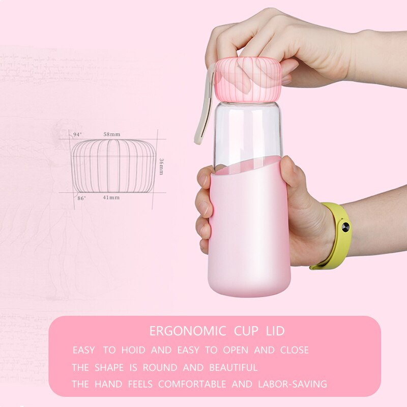 Par vandflaske enkeltlag vandkop bærbar studerende koreansk sød vandkop ins sport vandflaske pige glas