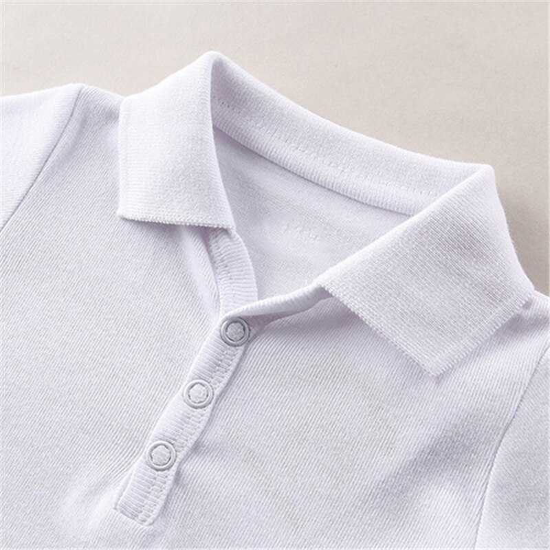 Cotton Long Sleeve Bodysuits For Newborns Baby Boy Clothes Turndown Shirt Collar Kids Jumpsuit Infant Clothing