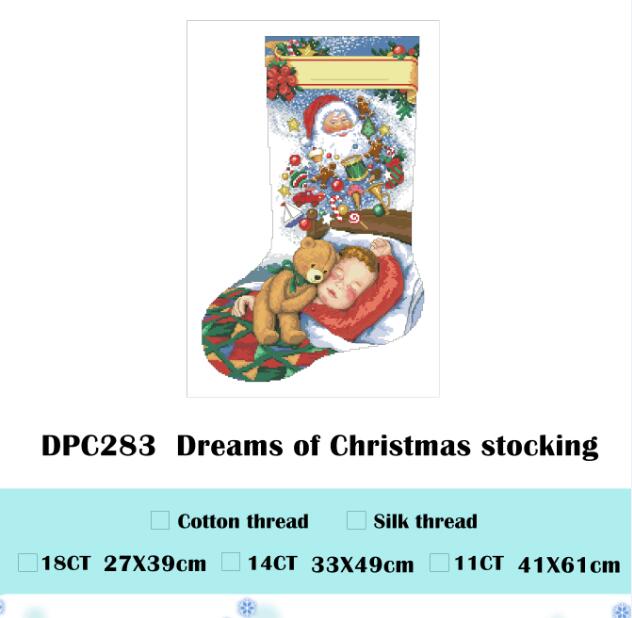 Kit de punto de cruz de bienvenida a papá noel con flores 18ct 14ct hilo de seda de algodón, tela blanca, bordado 11ct bricolaje, hecho a mano, costura.: Amarillo / Hilo de algodón / 18ct lienzos sin imprimir