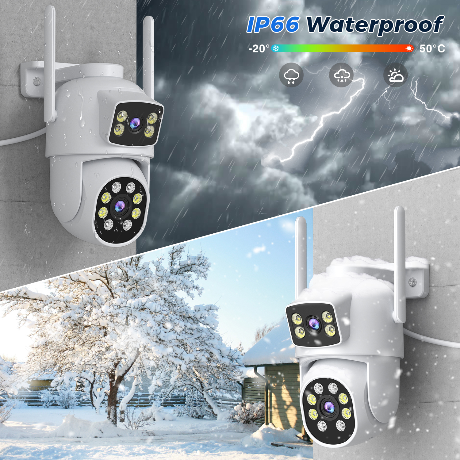 BESDER 10MP IP Camera Wifi Dual Lens Outdoor Auto Tracking Night Vision 5G HZ Wifi CCTV Surveillance Camera Security Protection