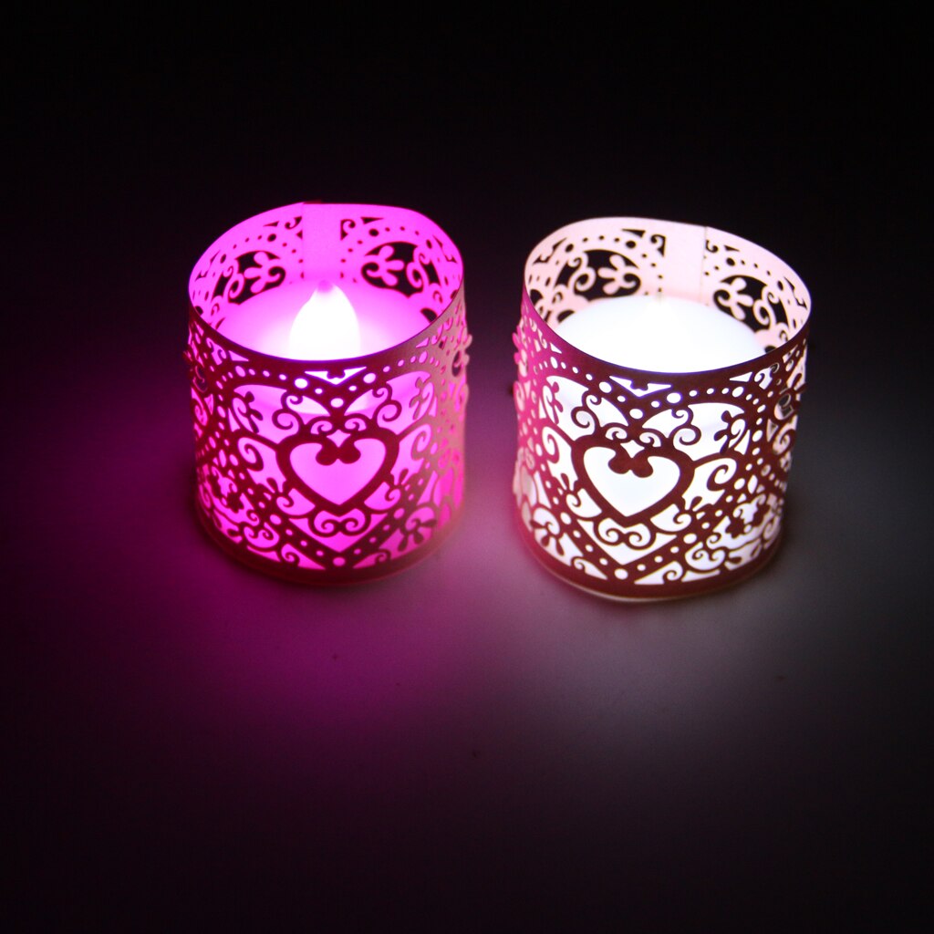 18pcs Table Decorations Wedding Party Tea Paper Tea Light Tea Heart Card for Wedding Christmas Party Table Decorations