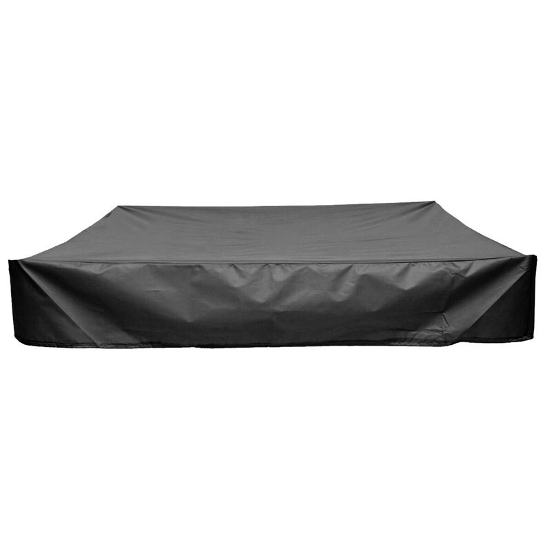 Quadratische Wasserdichte Oxford Tuch Staub Abdeckung Baldachin Kordelzug Sandkasten Sandkasten Staubdicht Abdeckung: Black