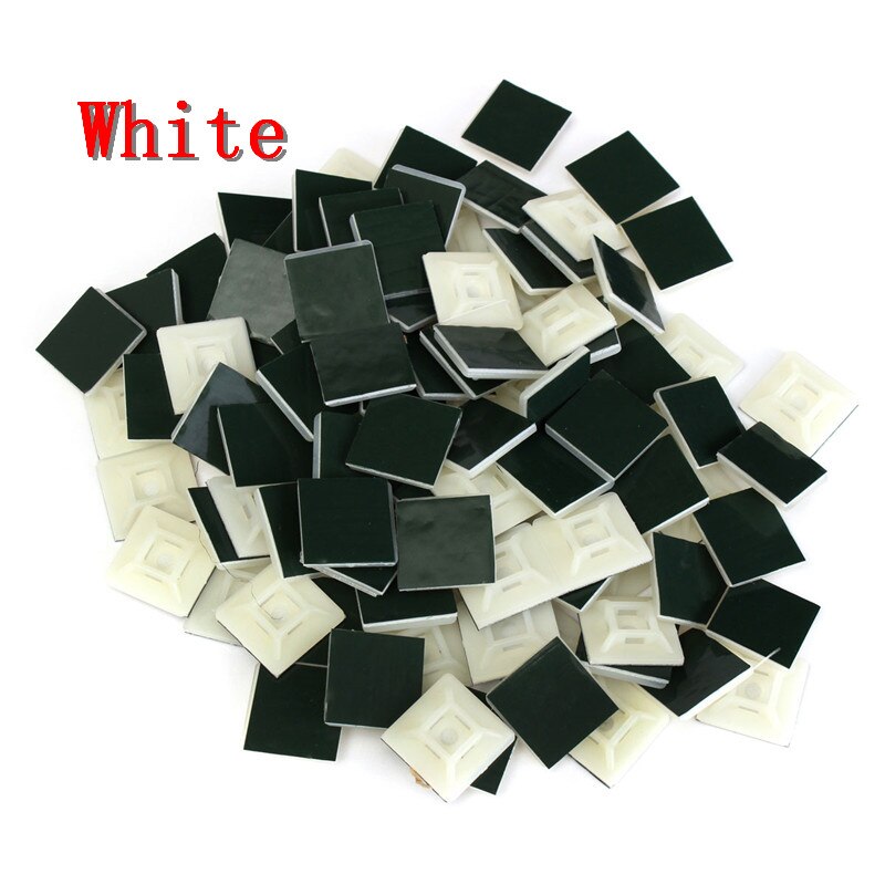 50pcs Black White Self Adhesive Stick-on Mounts fo... – Vicedeal