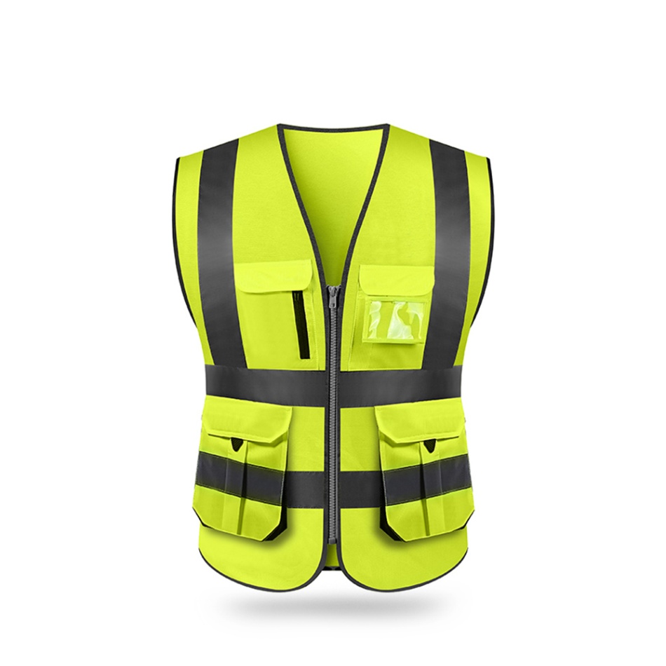 Gilet de sécurité réfléchissant haute visibilité | Vêtements de travail de sécurité, moto de jour, moto: YELLOW / XXL