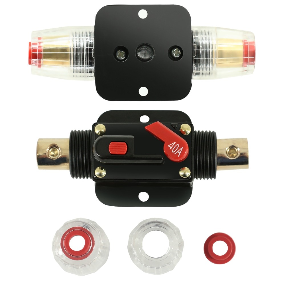 12V 24V DC Circuit Breaker 20A 30A 40A 50A 60A 80A 100A Home Solar System Waterproof Mini Circuit Breaker Reset Fuse Inverter