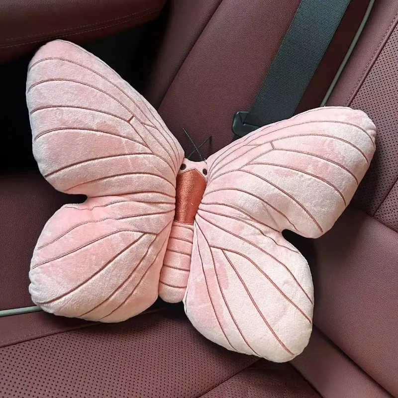 Niedliche Schmetterlings kissen bequeme rosa Schlaf bett kissen Hals Reise kissen Raum dekoration ästhetische Kissen für Möbel