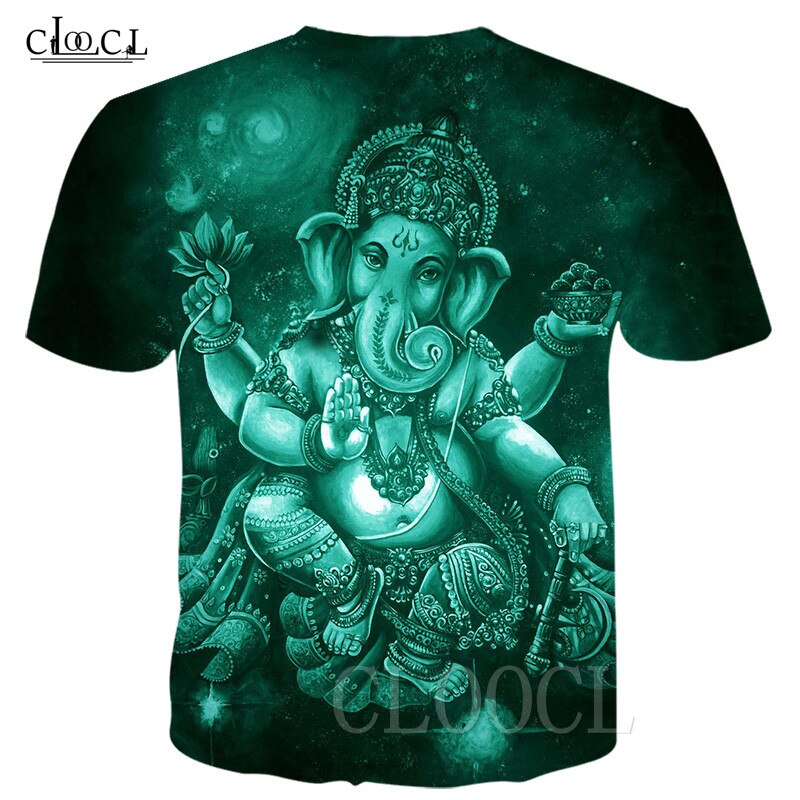 Unisex T Shirts Hindu God Ganesha 3D Print Ganesh Men/Women Summer T-shirt Hip Hop Streetwear Tops Tee Shirt homme