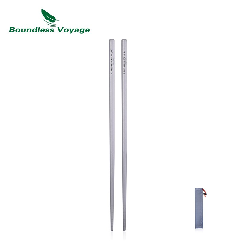 Boundless Journey-palillos redondos cuadrados de titanio para exteriores, cubiertos ultraligeros: Ti1001T-Square