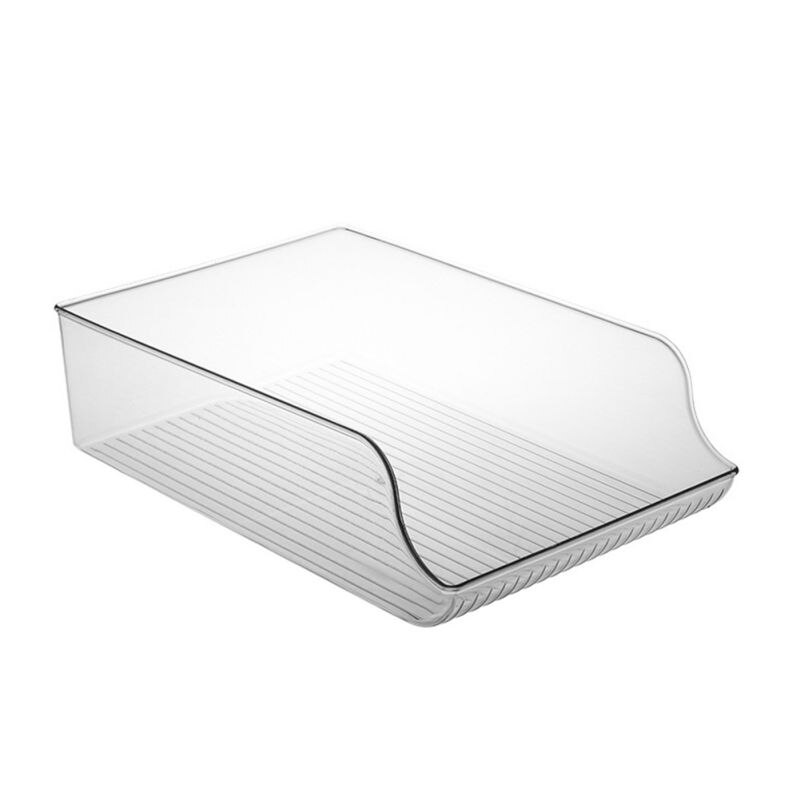 Stackable Plastic Food Storage Bins - Refrigerator Organizer With Handles For Pantry, Fridge, Freezer, Kitchen, Countertops, Cab