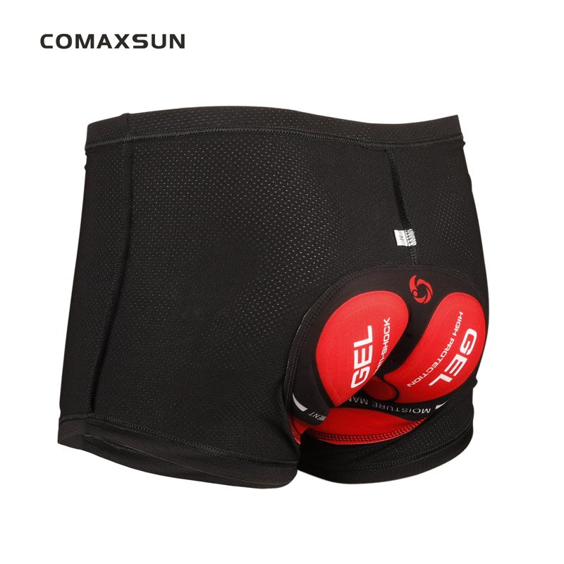 COMAXSUN Cycling Shorts Pro 5D Gel Padded Shockproof Black Underpant Bicycle Bike Underwear Cycling Shorts Cycling Underwear: STYLE 01 / L