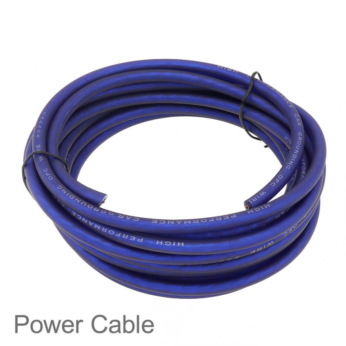 Kit de cableado de instalación de amplificador de calibre 4/6/8, Cables de altavoz de graves de coche, amplificador de potencia de línea de Audio con juego de fusibles