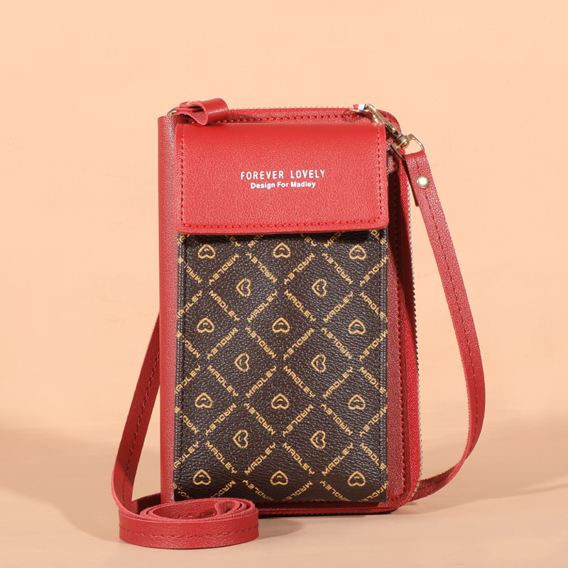 Frauen Handy taschen Pu Leder Schlinge mit Kette Schulter gurt weiche Mini Cross body Geldbörse lässige kleine Umhängetaschen: Beige