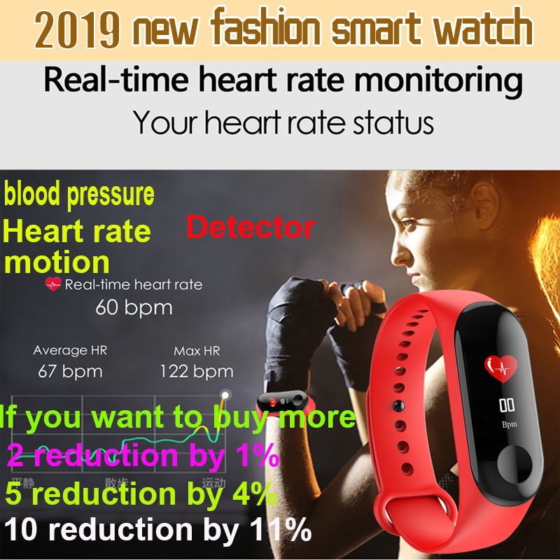 Digital ur mænd kvinder smarte armbåndsure blodtryk søvn pulsmåler sport armbåndsur applikeret ur  ip67