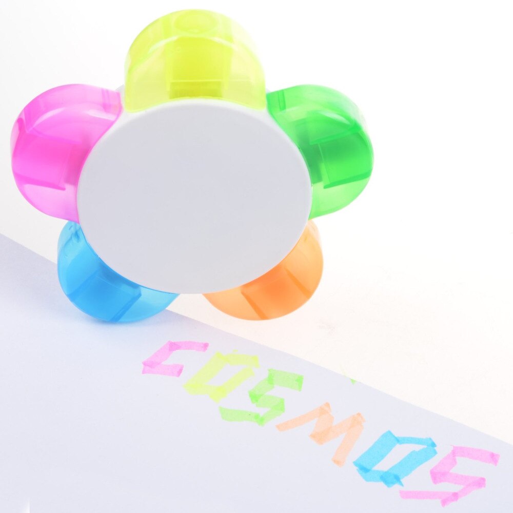 Blütenblätter Textmarker Blume bilden Nette fluoreszierend Farben Aquarell Stift Multi Farben