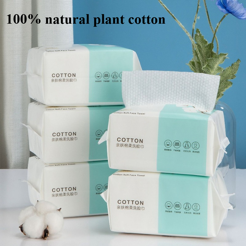 Reusable thickened face towel One pack of 50/100 pieces per pack Travel cleanser wet dry makeup remover cotton soft fabric tool