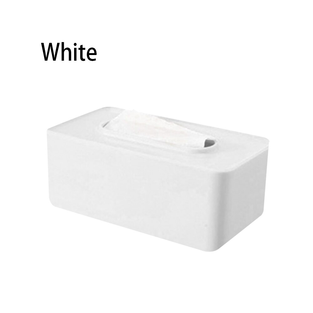 Natte Tissue Doos Plastic Desktop Seal Babydoekjes Papier Opbergdoos Dispenser Houder Huishoudelijke Plastic Stofdicht Servet Organizer: WHITE