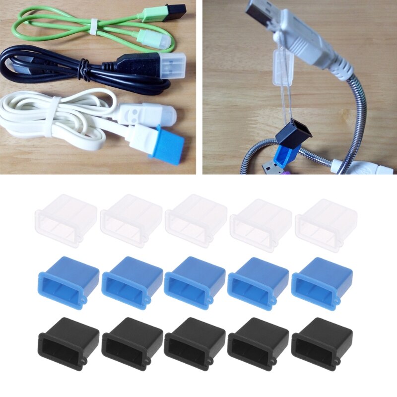 5Pcs Usb Type A Man Anti-Dust Plug Stopper Cap Cover Protector