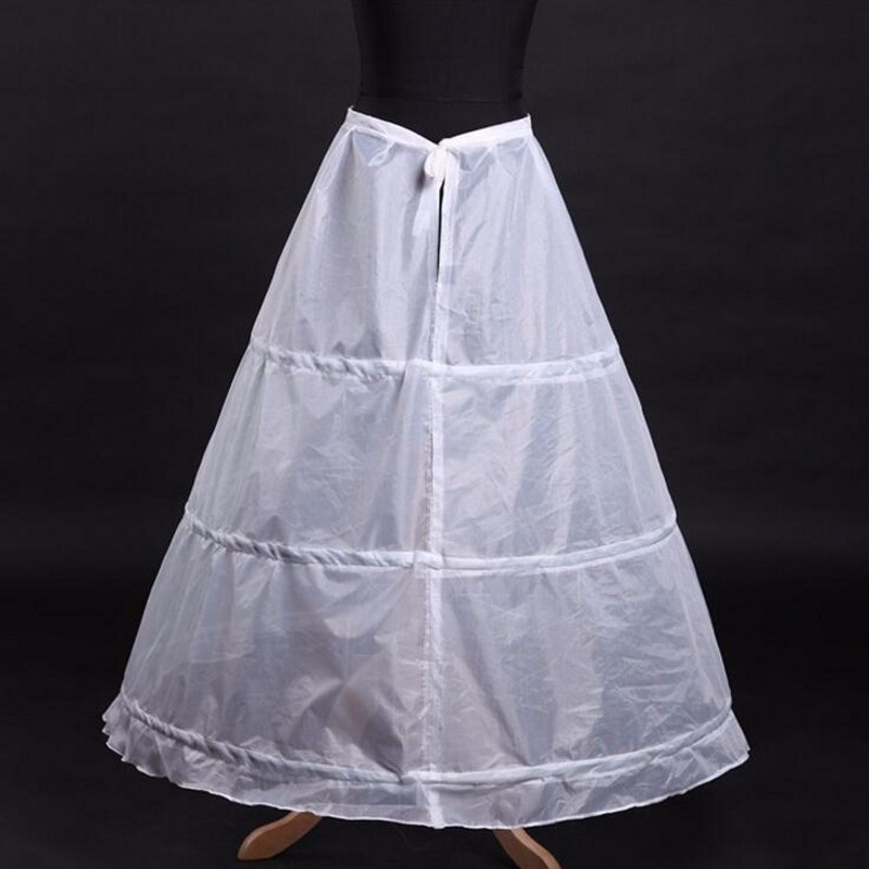 Hoop Wit Zwart Petticoat Voor Trouwjurk Een Lijn Bridal Lange Petticoat Onderrok Wit Crinoline Jupon Enaguas Novia