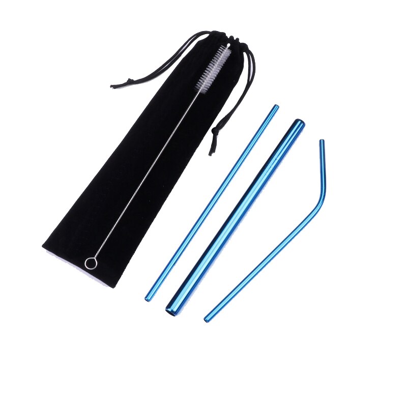 Portable Telescopic Drinking Straw Set 304 Stainless Steel Metal Straw Reusable Travel Keychain Straw With Case Bottle Opener #1