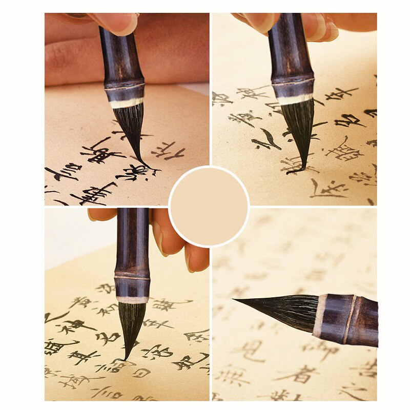 Calligraphy Brush Chinese Horse Stone Badger Hair Painting Brush Pen Adult Small Regular Script Huzhou Calligraphy Writing Brush