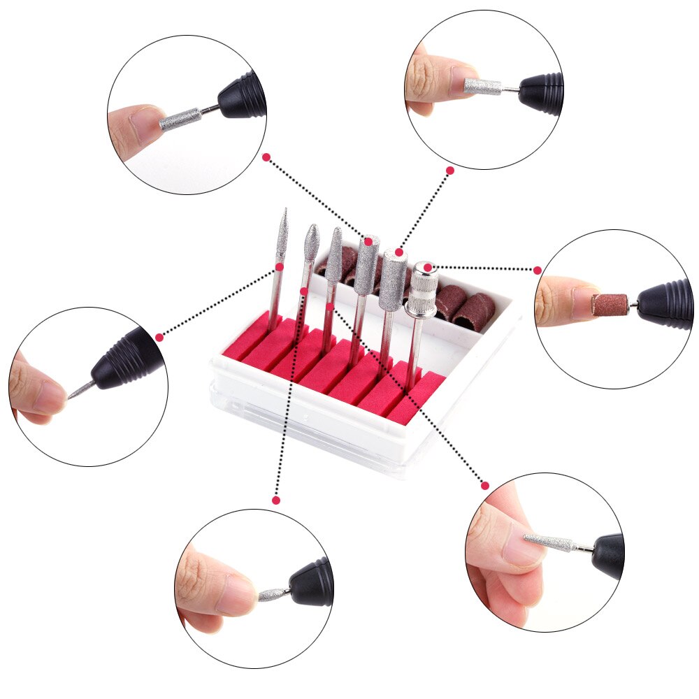 Elektrisk manicure sæt pedicure skærere neglebor sæt manicure maskine apparater neglefil værktøj keramisk cutte