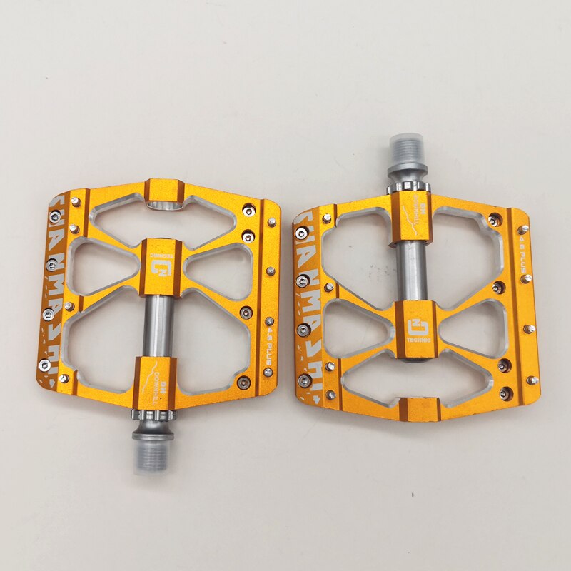 Ultralätt dh mtb bmx 3 -lager plattform cykelpedal aluminiumlegering landsvägscykelpedaler 4 färger tillgängliga: Guld-