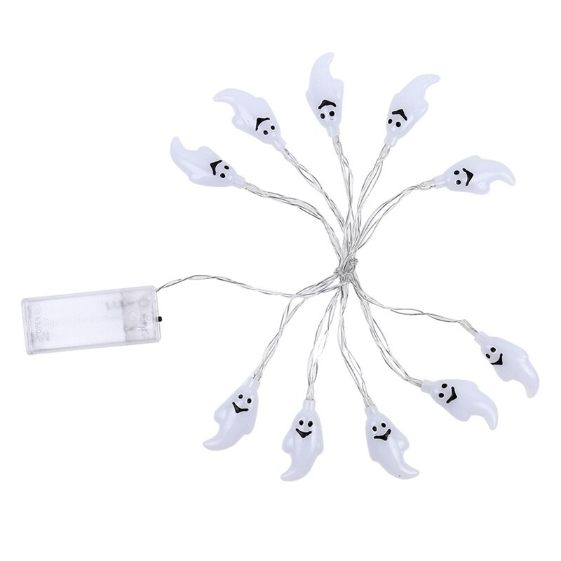 LED Halloween White Ghost Light String Ghost Halloween Decoration Light String 2 Horror Atmosphere Lights