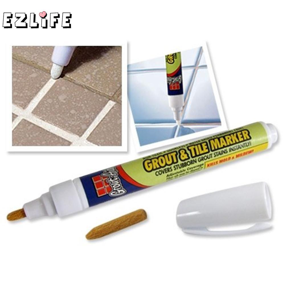 Waterproof Odorless Tile Repairing Non-toxic Grout Aide Repair Ceramic Tile Marker Pen With Reversible Nib Bathroom