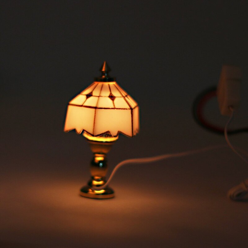 1:12 miniatur Haus Tisch Lampe Licht